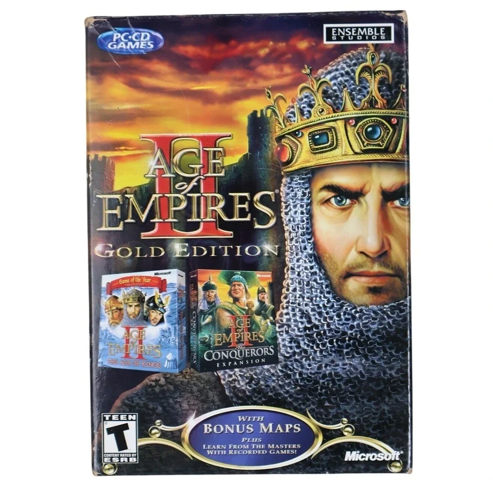 Age Of Empires II‎ Gold Edition PC CD-ROM Video Game Microsoft T-Teen Strategy